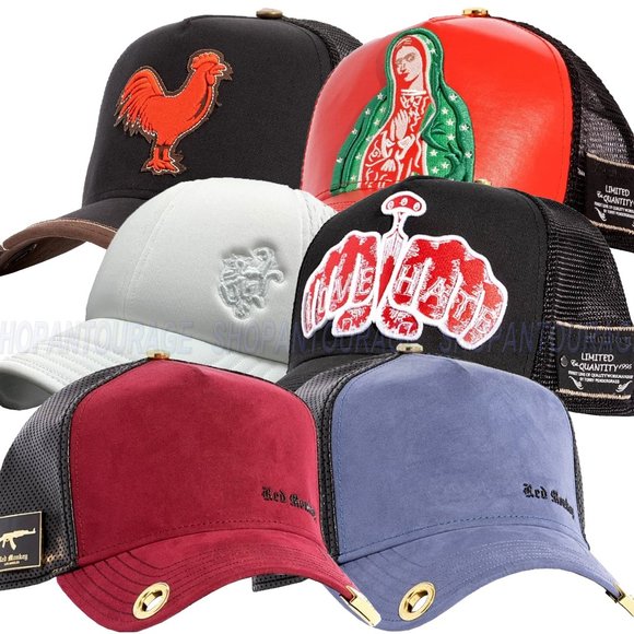 Red Monkey Hat Bundle #4 of 6 Limited Unisex Trucker Hats + Bandanna: $400 Value - Picture 1 of 7